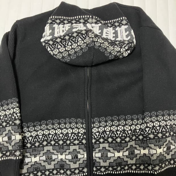 슈프림 니트 후드 집업 xl 