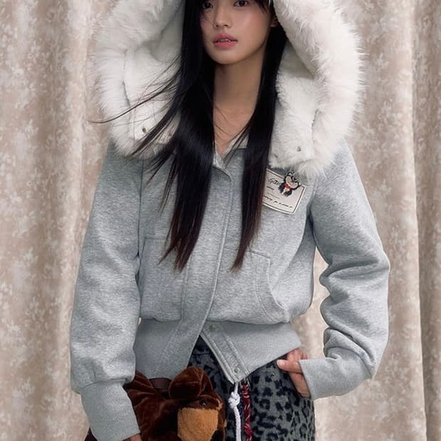 리디큘러스 Fur Lining Zip-up Hoodie 퍼 후드티 자켓