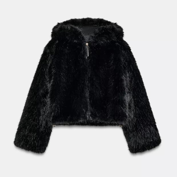 자라 페이크 후드 퍼 새상품