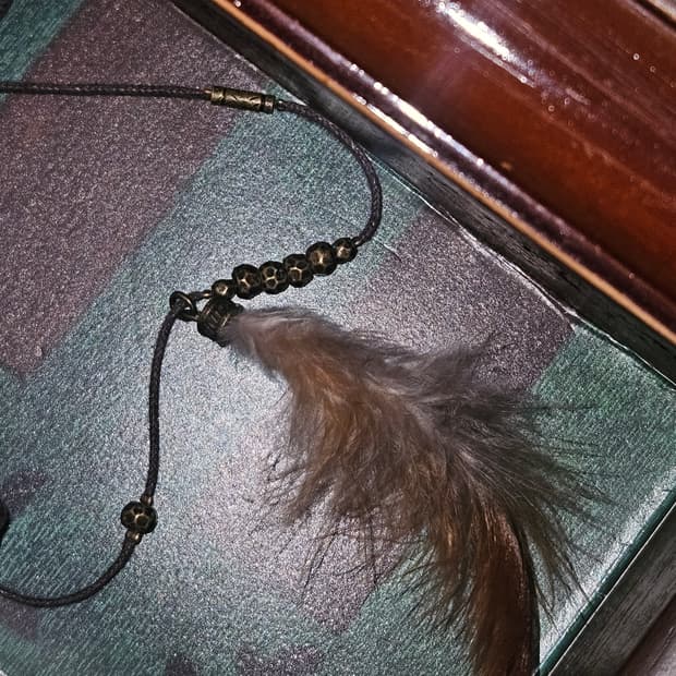 Vintage feather necklace