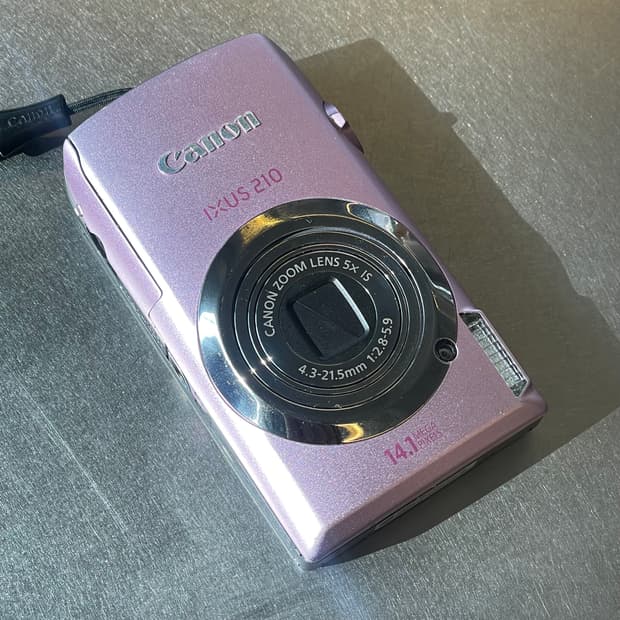 작례) 캐논 익서스 ixus 210 핑크 