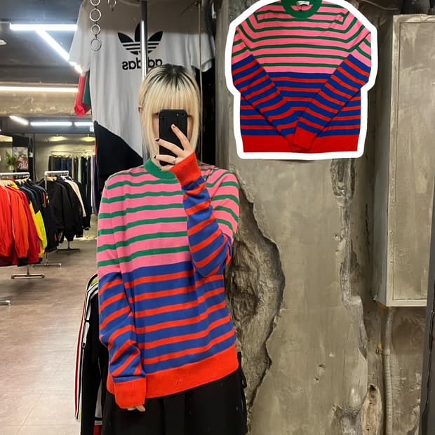 아크네 스튜디오 스트라이프 니트 M