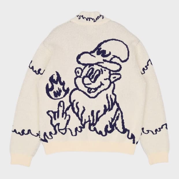 위캔더스 니트 집업 L