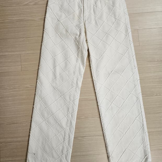 문선 MOONSUN 체크 화이트진