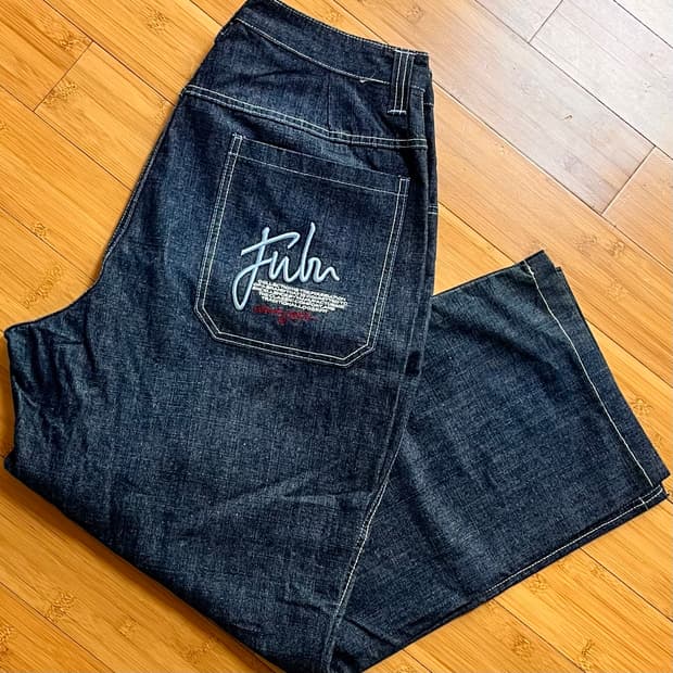 후부 데님팬츠