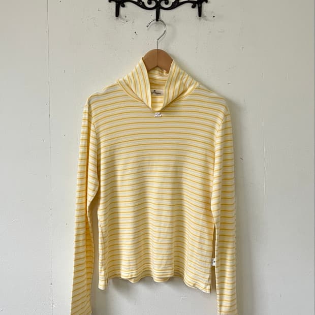 courreges 미드로고 스트라이프 탑