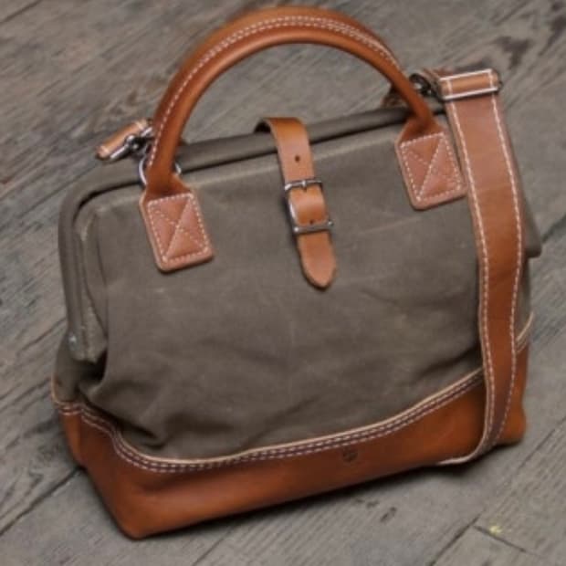 Wood & Faulk 빈티지 여행용 토트백