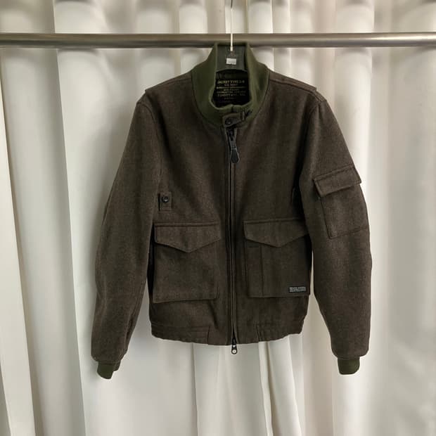 쇼트 카키 밀리터리 G-8 울자켓 M