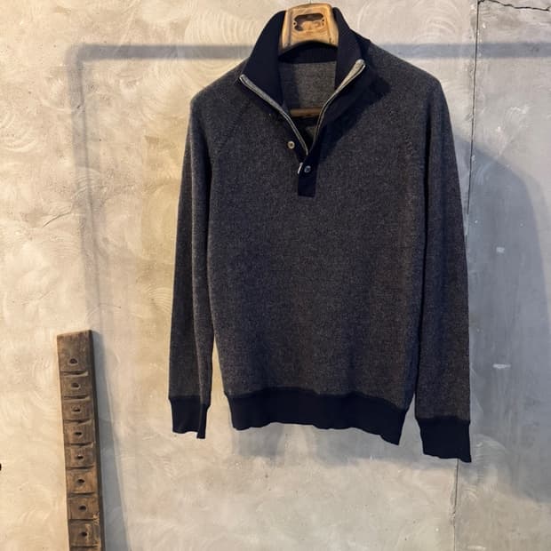 에르메네질도 제냐 짚업 니트 100