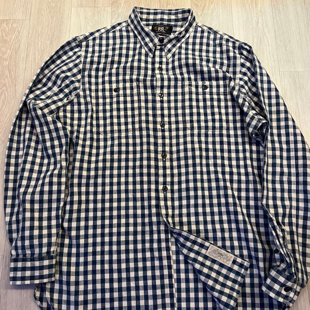 RRL gingham check work shirts 