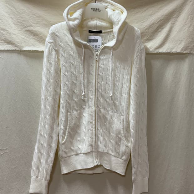 브랜디멜빌 케이블 니트후드집업