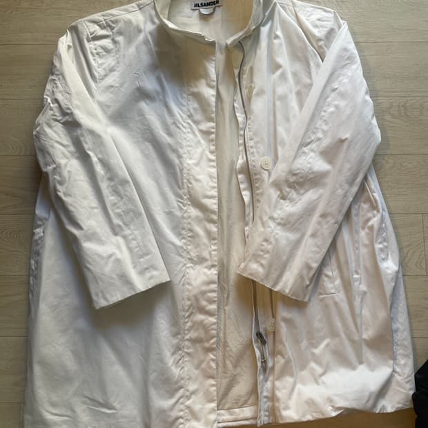 jil sander x joice 하이넥 화이트 자켓