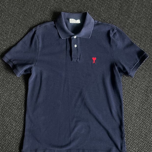 아미 하트로고 카라 반팔 