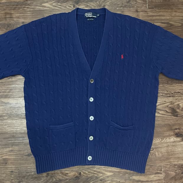90s 폴로 랄프로렌 코튼 케이블 가디건