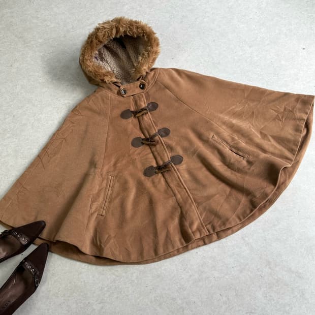 갸루 퍼후드 케이프