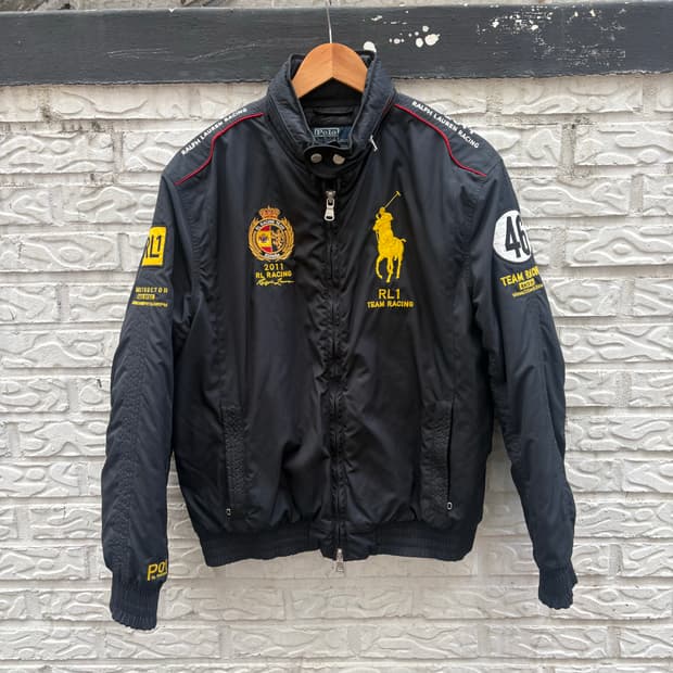 폴로 레이싱 패딩 자켓