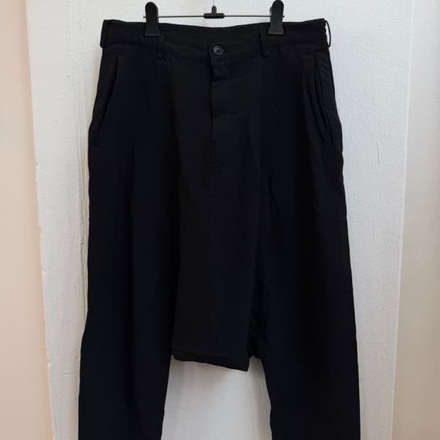 꼼데가르송 블랙 사루엘 팬츠 