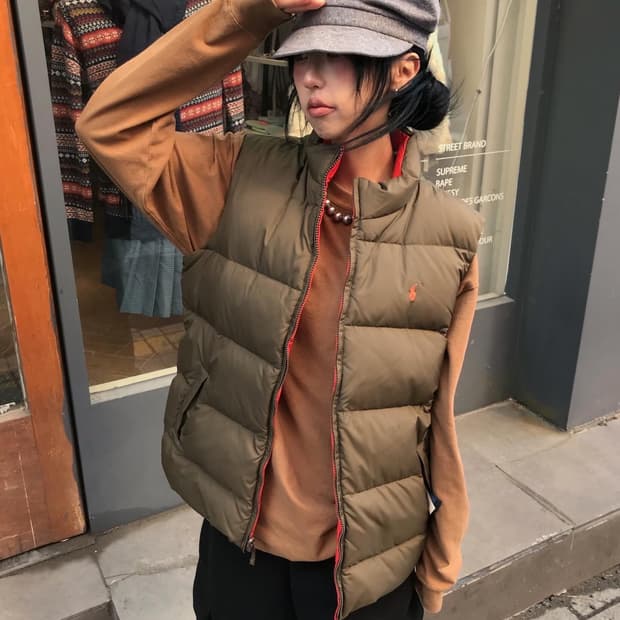 Polo Reversible Khaki/Orange Vest
