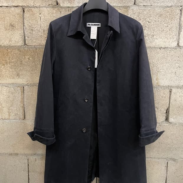 질샌더 히든 버튼 코트
