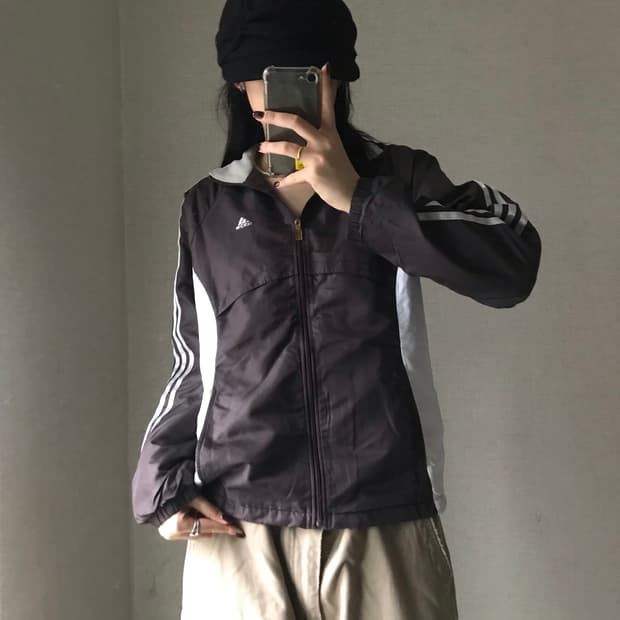 아디다스 브라운 바람막이
