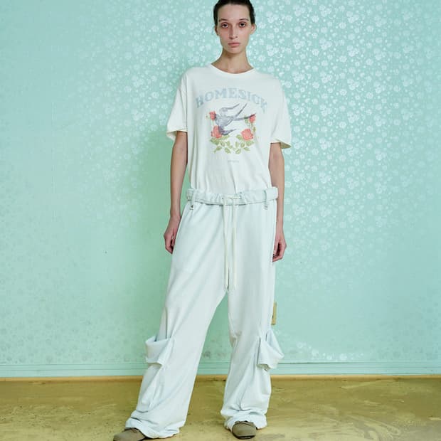 Open Yy Rolled Waist Sweat Cargo Pants
