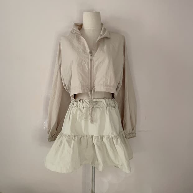 빈티지 후드집업 빈티지 스커트 셔링 스커트 사와코 하구미 모리 스커트