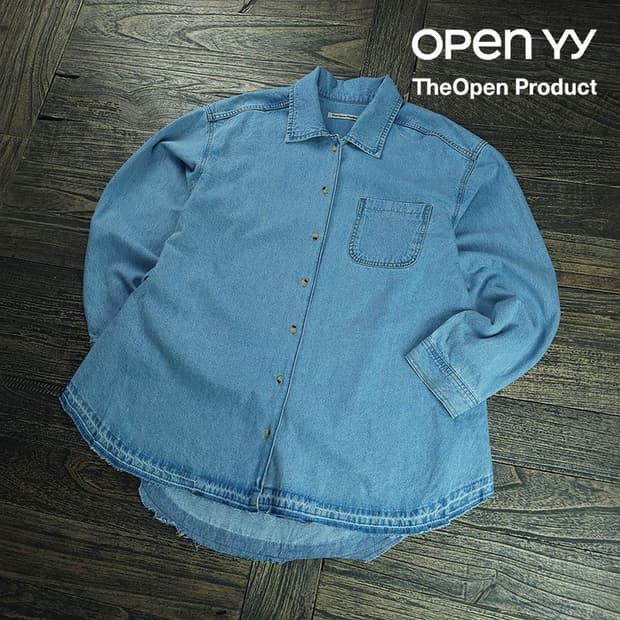 [더오픈프로덕트 오픈YY] 오버사이즈 데님 셔츠 M20607