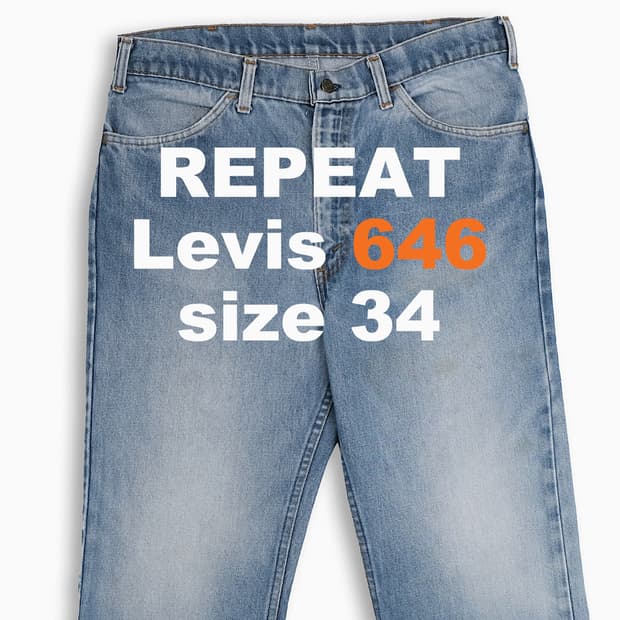 리바이스 646 오렌지탭 70s USA 34 인치 OR6463602