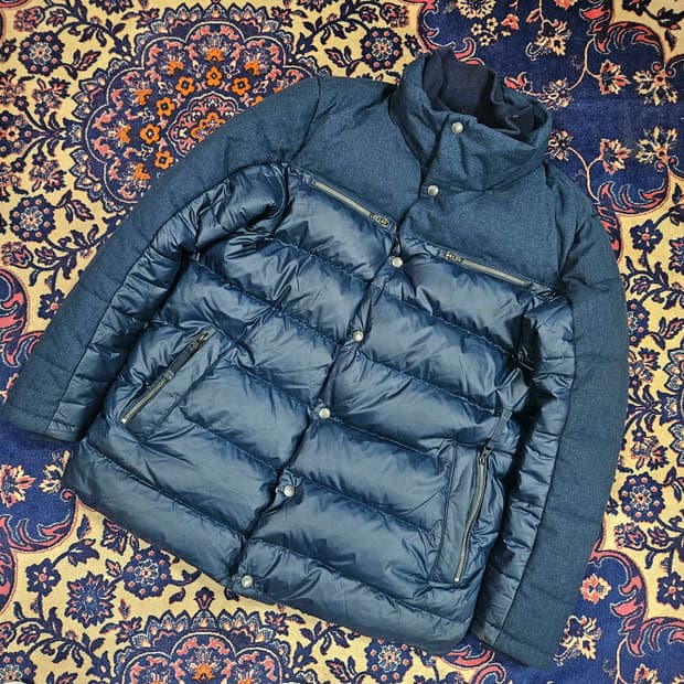 노스페이스 패브릭 블럭 구스다운 패딩 점퍼 XL size