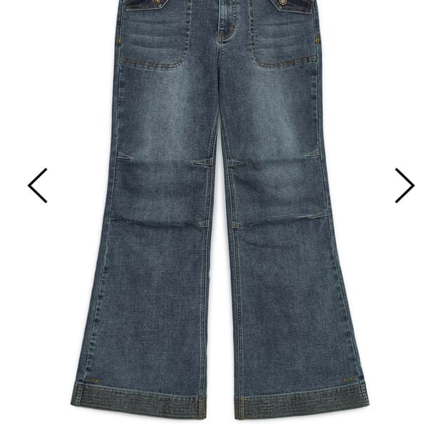 오늘만)허그유어스킨 세미 부츠컷 데님 팬츠 블루