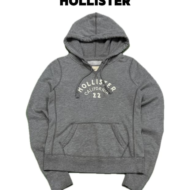 (S) 홀리스터 우먼스 후드 티 그레이