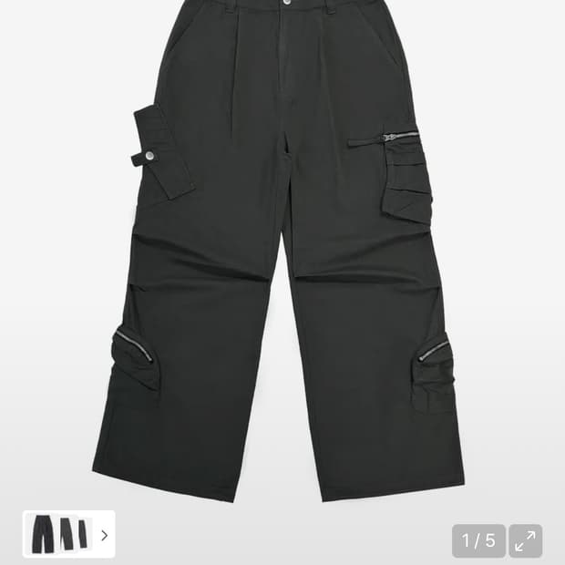 더콜디스트모먼트 vintage cargo pants 차콜 S