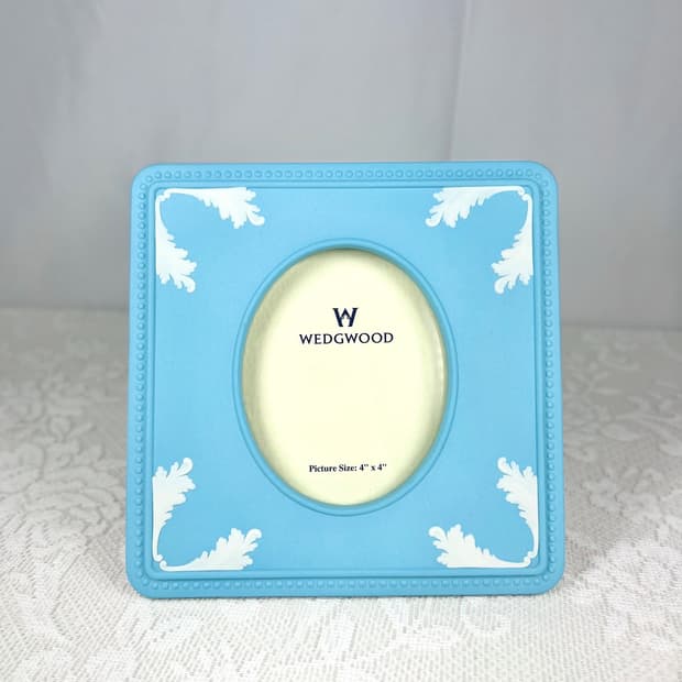 [영국엔틱] (레어컬러)웨지우드 제스퍼웨어 도자기 정사각 액자_터콰즈