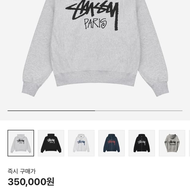 스투시 파리 후드집업