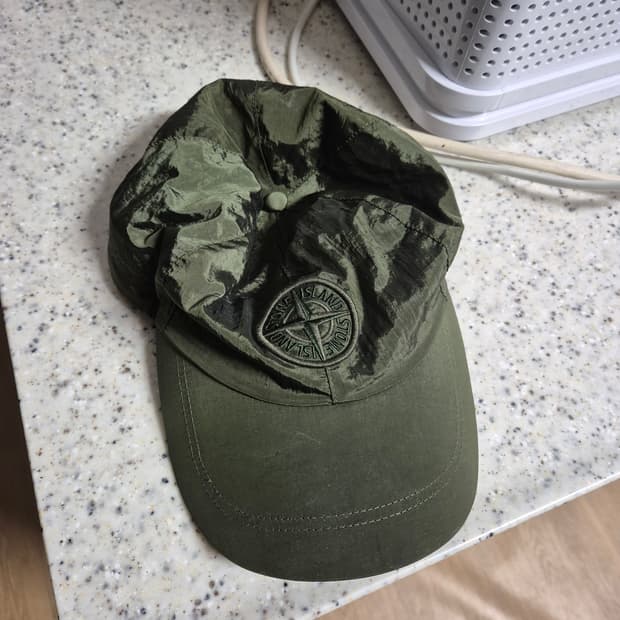 [XL]스톤아일랜드 나일론 볼캡 카키 초록 그린