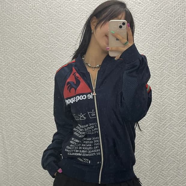 르꼬끄 올드스쿨 스트릿 희귀 빅로고 레터링 져지 집업 100 C06696