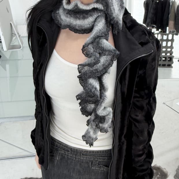 칸사이 그라데이션 프릴 머플러