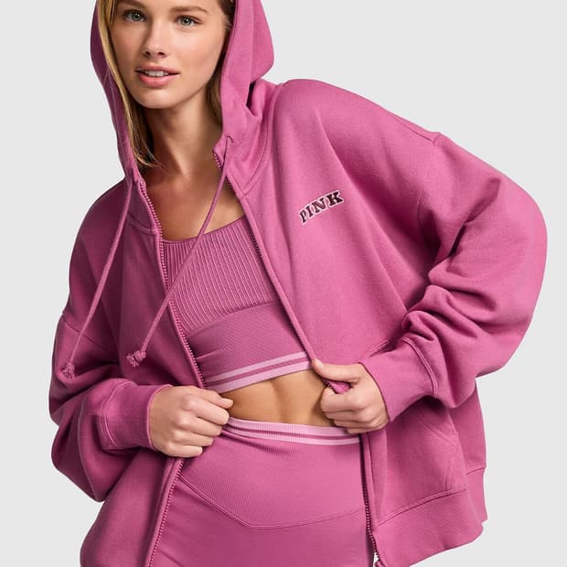 빅토리아시크릿 핑크 pink 후드집업
