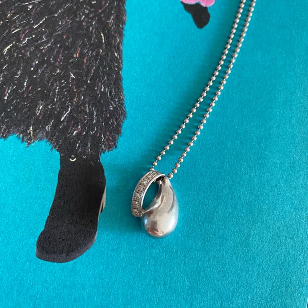 Sv95 실버 물방울 목걸이 빈티지 목걸이