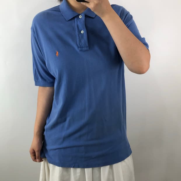 [L] 폴로 블루 반팔 카라티