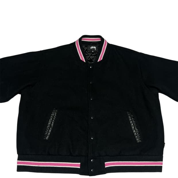 [M] 스투시 토크 멜튼 바시티 자켓