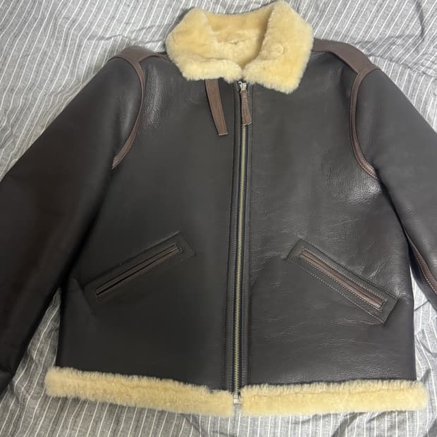 스테디에브리웨어 Sew B-6 무스탕 시어링 레더 자켓 1