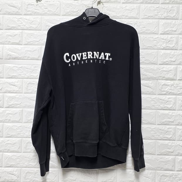 택포// 22s 커버낫 블랙 로고 후드티 M