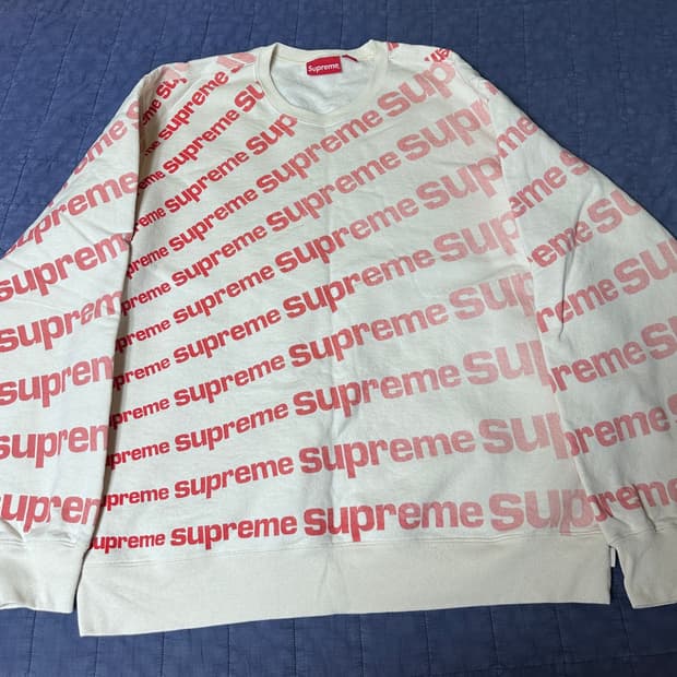 슈프림 20SS 레이디얼 맨투맨 화이트/레드