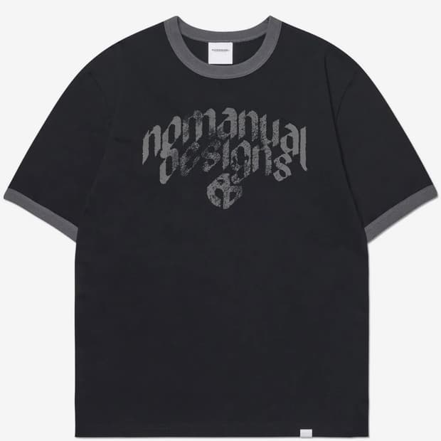 노매뉴얼 N.D RINGER T-SHIRT - BLACK