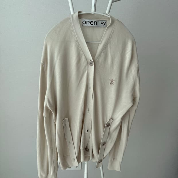 오픈와이와이 그레이 트위스트 플라켓 가디건