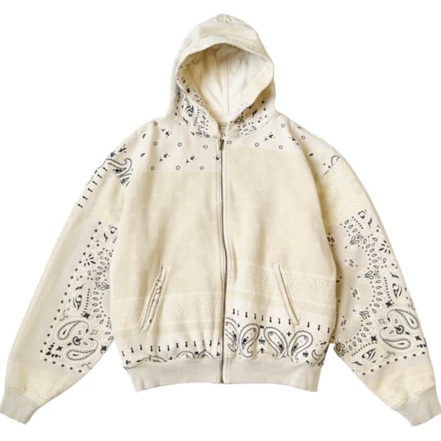 (새상품) 캐피탈 플리스 반다나 비부악 후드 블루종 키나리