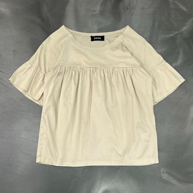 주카 개더드 플레어 하프 탑 y18558