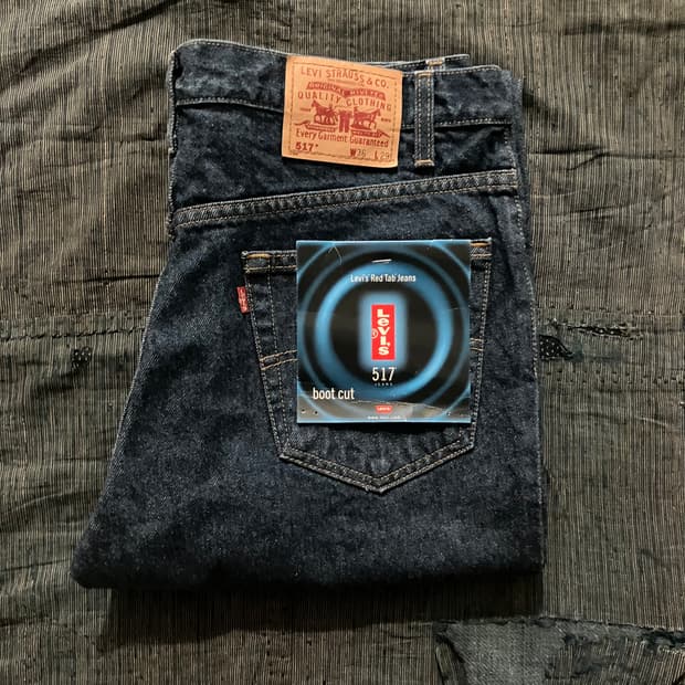데드스탁 90s 빈티지 리바이스 517 부츠컷 데님 팬츠 
