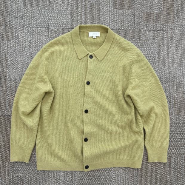 셔터 Mohair Plain Cardigan "Lime"
